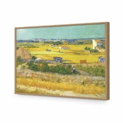 Harvest - Van Gogh Acrylic Print Art -WALL ART DESGIN SALE harvest van gogh acrylic print art without border oak frame 45x30cm 482843
