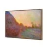 Haystacks By Monet -WALL ART DESGIN SALE haystacks by monet canvas natural floating frame 45x30cm 205384