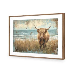 Henry The Highland Cow -WALL ART DESGIN SALE henry the highland cow acrylic glass with border natural frame 45x30cm 796238