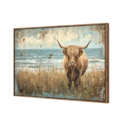 Henry The Highland Cow -WALL ART DESGIN SALE henry the highland cow canvas natural floating frame 45x30cm 655151