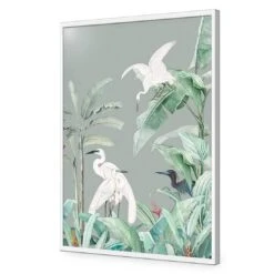 Heron Heaven II -WALL ART DESGIN SALE heron heaven ii acrylic glass no border white frame 45x30cm 175363