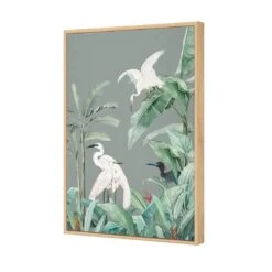 Heron Heaven II -WALL ART DESGIN SALE heron heaven ii canvas oak floating frame 45x30cm 203240