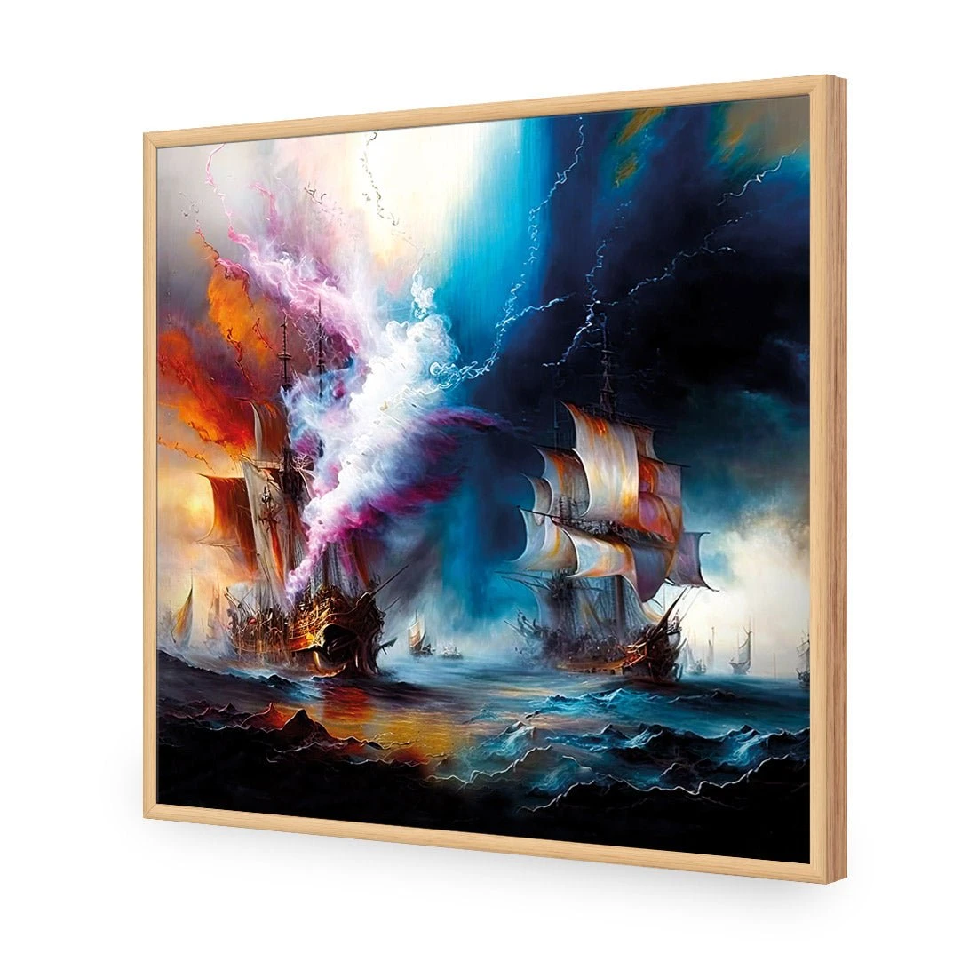 High Seas Ablaze I High Seas Ablaze I -WALL ART DESGIN SALE high seas ablaze i acrylic glass no border oak frame 37x37cm 181757