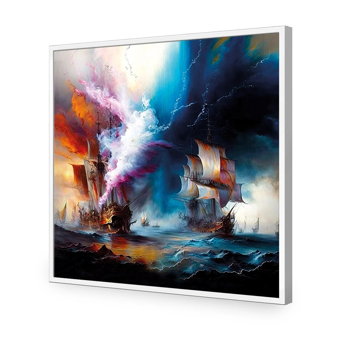 High Seas Ablaze I High Seas Ablaze I -WALL ART DESGIN SALE high seas ablaze i acrylic glass no border white frame 37x37cm 216530