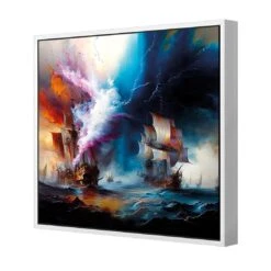 High Seas Ablaze I 5 High Seas Ablaze I -WALL ART DESGIN SALE high seas ablaze i canvas white frame 37x37cm 213458
