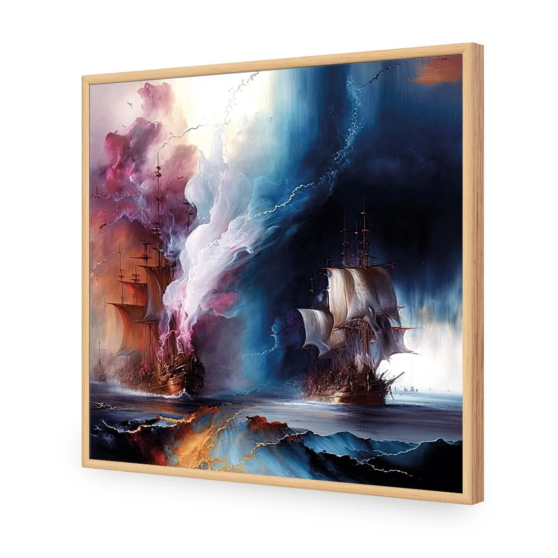 High Seas Ablaze II High Seas Ablaze II -WALL ART DESGIN SALE high seas ablaze ii acrylic glass no border oak frame 37x37cm 652614