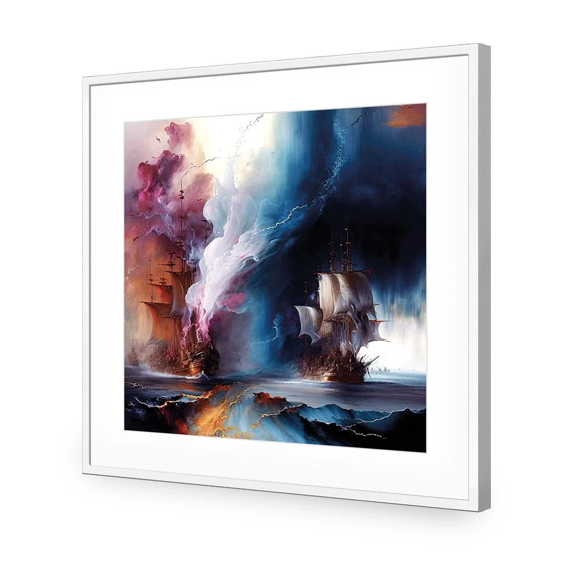 High Seas Ablaze II High Seas Ablaze II -WALL ART DESGIN SALE high seas ablaze ii acrylic glass with border white frame 37x37cm 789502