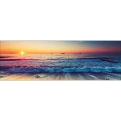 High Tide Sunset (Long) Canvas Art