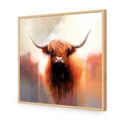 Highland Spirit I -WALL ART DESGIN SALE highland spirit i acrylic glass no border oak frame 37x37cm 489129