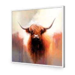 Highland Spirit I -WALL ART DESGIN SALE highland spirit i acrylic glass no border white frame 37x37cm 121172