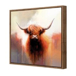 Highland Spirit I -WALL ART DESGIN SALE highland spirit i canvas natural floating frame 37x37cm 531534