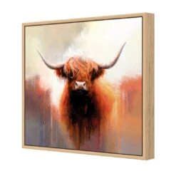 Highland Spirit I -WALL ART DESGIN SALE highland spirit i canvas oak floating frame 37x37cm 659046