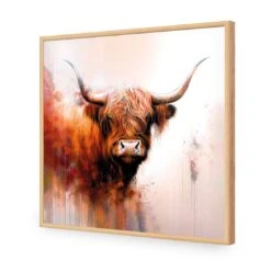 Highland Spirit II -WALL ART DESGIN SALE highland spirit ii acrylic glass no border oak frame 37x37cm 799309