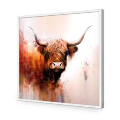 Highland Spirit II -WALL ART DESGIN SALE highland spirit ii acrylic glass no border white frame 37x37cm 826227