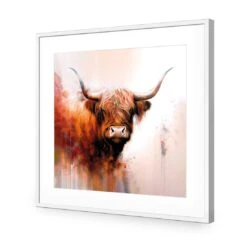 Highland Spirit II -WALL ART DESGIN SALE highland spirit ii acrylic glass with border white frame 37x37cm 620811