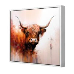 Highland Spirit II -WALL ART DESGIN SALE highland spirit ii canvas white floating frame 37x37cm 929163