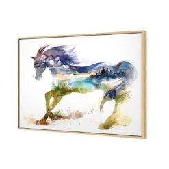 Horse Dreaming Canvas Art 7 Horse Dreaming Canvas Art -WALL ART DESGIN SALE horse dreaming canvas art 45x30cm oak frame 329412