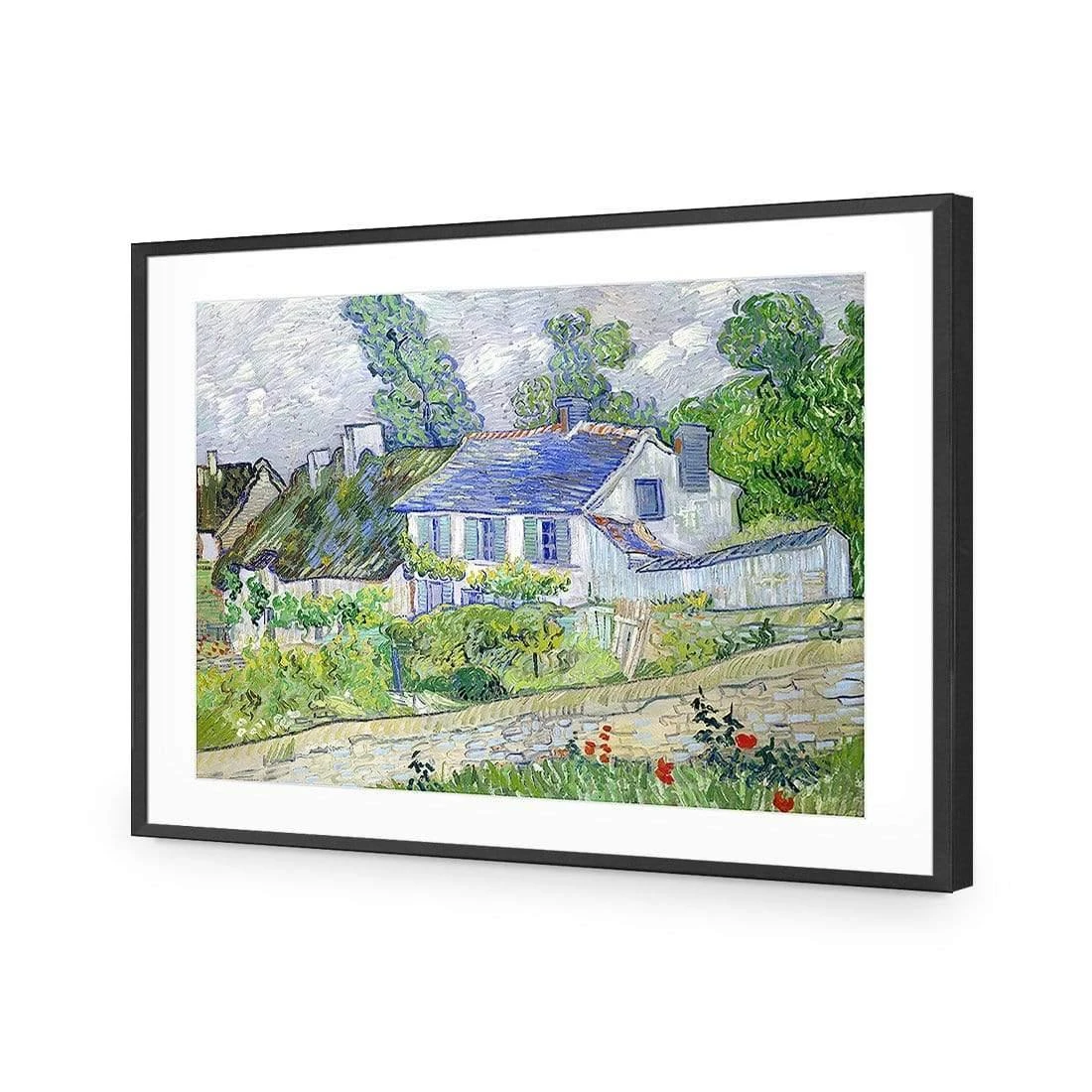 Houses At Auvers By Van Gogh Houses At Auvers By Van Gogh -WALL ART DESGIN SALE houses at auvers by van gogh acrylic glass with border black frame 45x30cm 754648