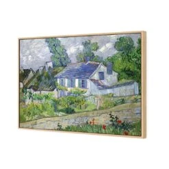 Houses At Auvers By Van Gogh 7 Houses At Auvers By Van Gogh -WALL ART DESGIN SALE houses at auvers by van gogh canvas oak frame 45x30cm 971201