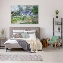 Houses At Auvers By Van Gogh 4 Houses At Auvers By Van Gogh -WALL ART DESGIN SALE houses at auvers by van gogh canvas stretched canvas 45x30cm 197316