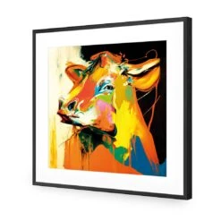 Huffy Heifer -WALL ART DESGIN SALE huffy heifer acrylic glass with border black frame 37x37cm 827606