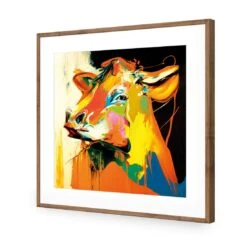 Huffy Heifer -WALL ART DESGIN SALE huffy heifer acrylic glass with border natural frame 37x37cm 582943