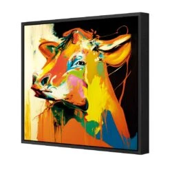 Huffy Heifer -WALL ART DESGIN SALE huffy heifer canvas black floating frame 37x37cm 575429