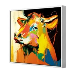 Huffy Heifer -WALL ART DESGIN SALE huffy heifer canvas white floating frame 37x37cm 284714