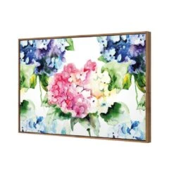 Hydrangeas Canvas Art -WALL ART DESGIN SALE hydrangeas canvas art 45x30cm natural frame 114984