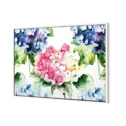 Hydrangeas Canvas Art -WALL ART DESGIN SALE hydrangeas canvas art 45x30cm white frame 751854