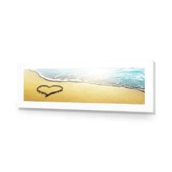 I Love The Beach (long) -WALL ART DESGIN SALE i love the beach long acrylic glass with border no frame 90x30cm 936797