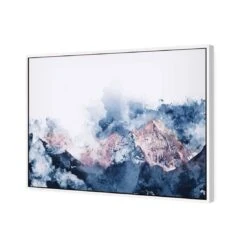 Ice Mountains -WALL ART DESGIN SALE ice mountains i canvas white frame 45x30cm 899346