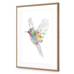 Imagination In Flight Acrylic Print Art -WALL ART DESGIN SALE imagination in flight acrylic print art with border oak frame 45x30cm 537584