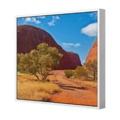 Into The Outback Canvas Art -WALL ART DESGIN SALE into the outback canvas art 30x30cm white frame 622850