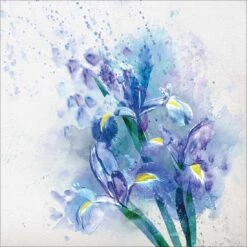 Iris Rain Canvas Art