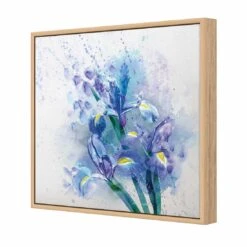 Iris Rain Canvas Art -WALL ART DESGIN SALE iris rain canvas art 30x30cm oak frame 910230