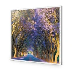 Jacaranda Alley (square) -WALL ART DESGIN SALE jacaranda alley square acrylic glass no border white frame 37x37cm 713467