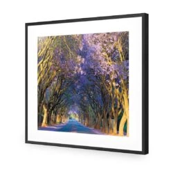 Jacaranda Alley (square) -WALL ART DESGIN SALE jacaranda alley square acrylic glass with border black frame 37x37cm 835465