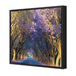 Jacaranda Alley (square) -WALL ART DESGIN SALE jacaranda alley square canvas black floating frame 37x37cm 884961