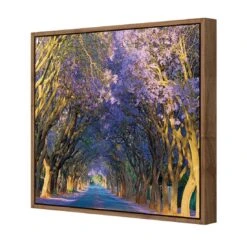 Jacaranda Alley (square) -WALL ART DESGIN SALE jacaranda alley square canvas natural floating frame 37x37cm 918098