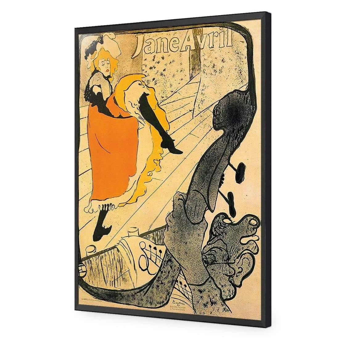 Jane Avril By Toulouse-Lautrec Jane Avril By Toulouse-Lautrec -WALL ART DESGIN SALE jane avril by toulouse lautrec acrylic glass no border black frame 45x30cm 306451