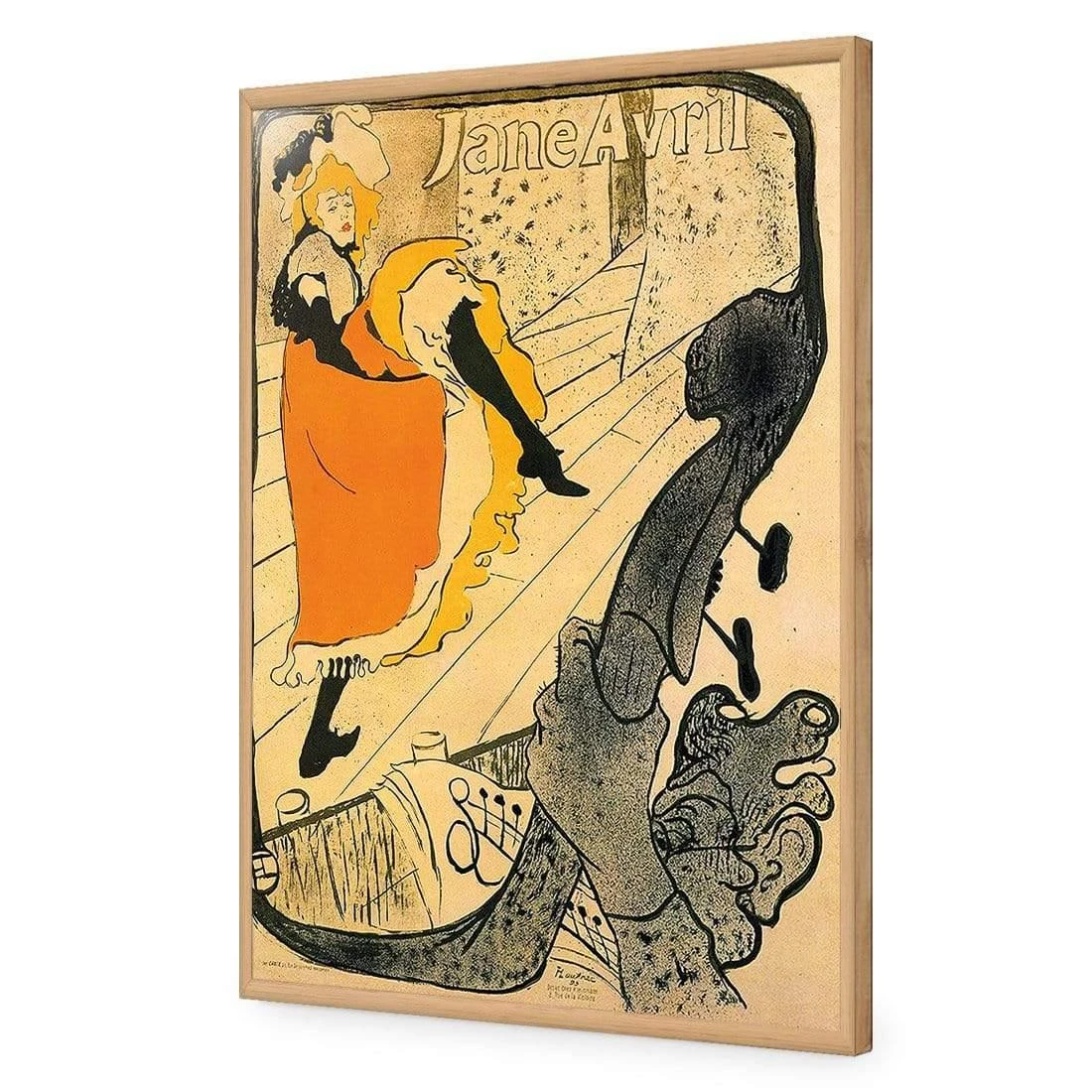 Jane Avril By Toulouse-Lautrec Jane Avril By Toulouse-Lautrec -WALL ART DESGIN SALE jane avril by toulouse lautrec acrylic glass no border oak frame 45x30cm 700885