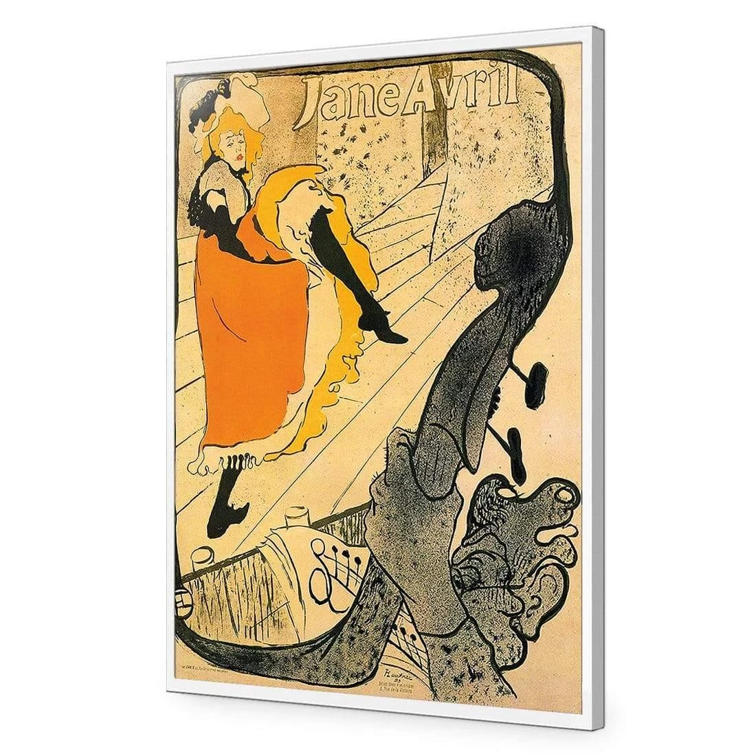 Jane Avril By Toulouse-Lautrec Jane Avril By Toulouse-Lautrec -WALL ART DESGIN SALE jane avril by toulouse lautrec acrylic glass no border white frame 45x30cm 794710