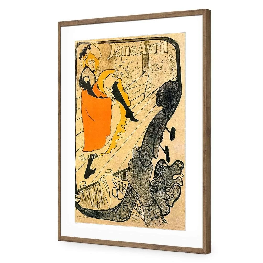 Jane Avril By Toulouse-Lautrec Jane Avril By Toulouse-Lautrec -WALL ART DESGIN SALE jane avril by toulouse lautrec acrylic glass with border natural frame 45x30cm 898626