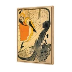 Jane Avril By Toulouse-Lautrec 7 Jane Avril By Toulouse-Lautrec -WALL ART DESGIN SALE jane avril by toulouse lautrec canvas oak floating frame 45x30cm 909026