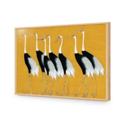 Japanese Red Crowned Cranes 17 Japanese Red Crowned Cranes -WALL ART DESGIN SALE japanese red crowned cranes acrylic glass no border oak frame 45x30cm 434186