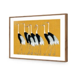 Japanese Red Crowned Cranes 13 Japanese Red Crowned Cranes -WALL ART DESGIN SALE japanese red crowned cranes acrylic glass with border natural frame 45x30cm 857619