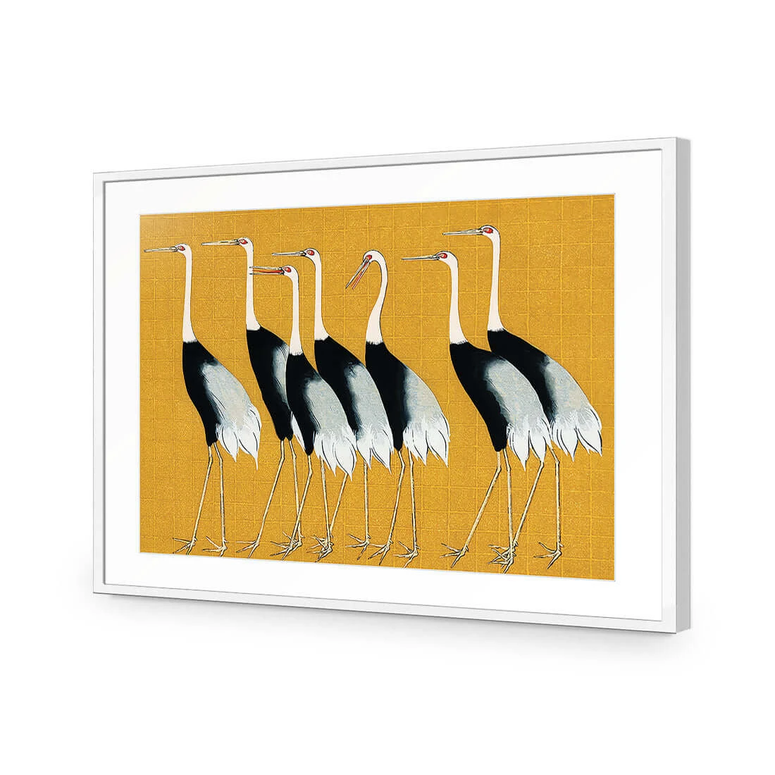 Japanese Red Crowned Cranes Japanese Red Crowned Cranes -WALL ART DESGIN SALE japanese red crowned cranes acrylic glass with border white frame 45x30cm 365967
