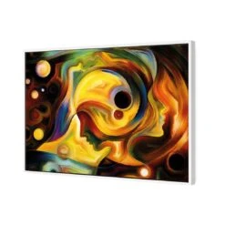 Jigsaw Faces Canvas Art -WALL ART DESGIN SALE jigsaw faces canvas art 45x30cm white frame 273904