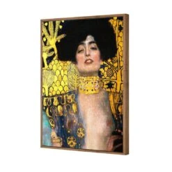 Judith I By Gustav Klimt Canvas Art -WALL ART DESGIN SALE judith i by gustav klimt canvas art 45x30cm natural frame 664994